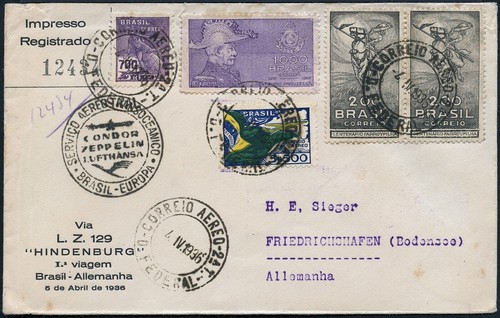 Zeppelin brasilien 1936 saf - 1.,