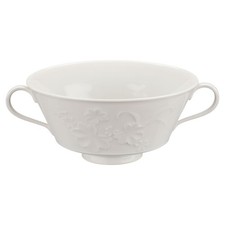 Suppentasse II. Wahl KPM Berlin Feldblume II.Wahl altweiß uni