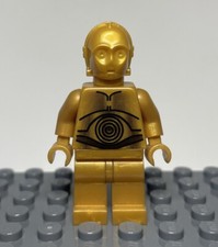 LEGO - SW0161a - STAR WARS - C-3PO - Pearl Gold with Pearl Gold Hands - Top 