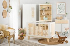 Babyzimmer komplett Set Kinderzimmer-Set 4-teilig Babybett weiß Kiefer 81374767