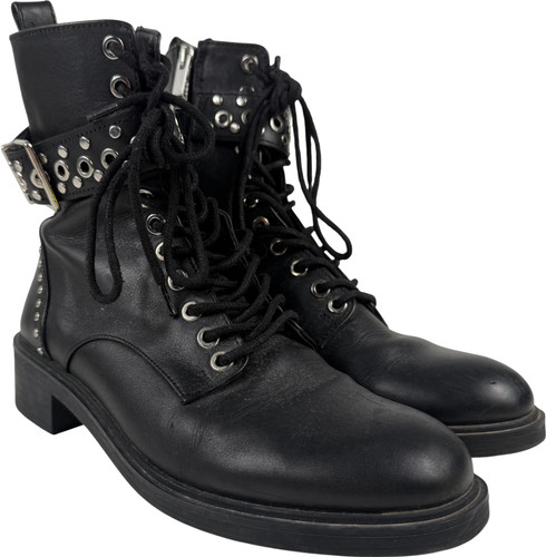 Schwarze biker boots von zara - boots,