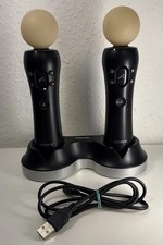 2x Sony Move Controller Playstation PS 3 4 5 Geprüft CECH ZCM1E Ladestation Hama