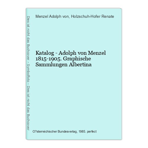 Katalog adolph von menzel - von,