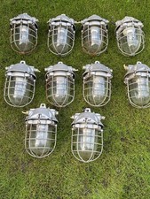 Alte Loftlampe Bunkerlampe Gitterlampe Industrie Lampe