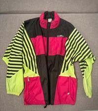 Vintage Adidas Windbreaker Number 1   80er 90er Retro Jacke M–L Neon Unisex