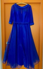 Leuchtend Blaues Ball- Abend- Brautjungfernkleid Gr.14 1x Getragen, wie neu