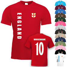 EM 2024 England T-Shirt Trikot Name Nummer Fußball WM EM Fan Team National