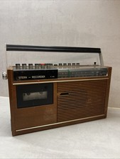 RFT DDR Sternrecorder R 160 Kassettenrecorder Holzgehäuse  / Defekt / Lesen