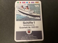 Quartett Spielkarten Schiffe