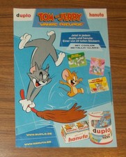 Seltene Werbung Ferrero Duplo Hanuta TOM & JERYY Wahre Freunde Sticker 2003