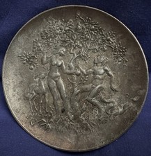 Bronze Zierplatte  Adam und