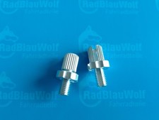 2 x Einstellschraube M5 Fahrrad Silber Bremsen