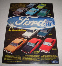 Jahr 1971 orig. Reklame Werbung Ford Capri , Taunus, 17 M u.a. " Auto-nach-Maß "