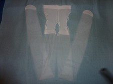 Neue Straps -Feinstrumpfhose Ouvert, 20 DEN, Größe L, Farbe Weiß