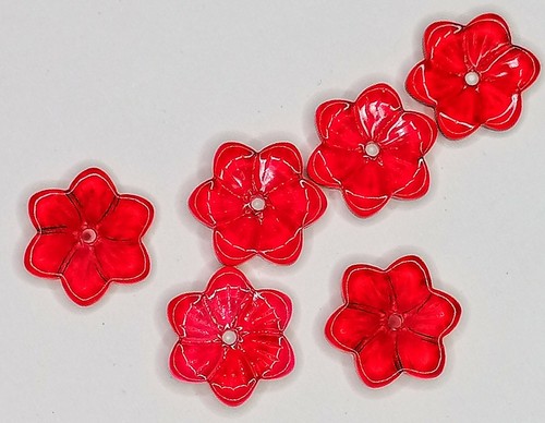 6 große glas blumen - xl,