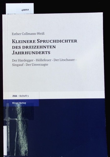 Kleinere spruchdichter des - kleinere,