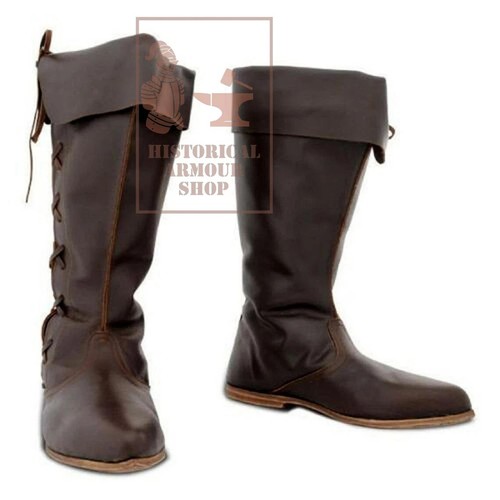 Mittelalter leder stiefel - leder,