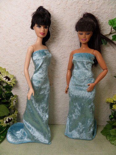 Pannesamt kleid türkis - 💙pannesamt,