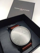 Tommy Hilfiger Analog Quarzuhr für Herren mit Braunes Lederarmband - 1791876