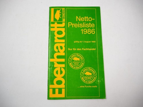 Original preisliste eberhardt - original,