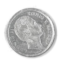 1 Gulden Medaille - Ludwig II König von Bayern - Bayrische Vereinsbank  .....