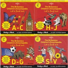 THE BRITANNICA CHILDREN'S ENCYCLOPEDIA ( DAILY MAIL Newspaper 4 CD-ROM Set )