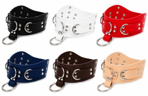 Echtleder halsband anatomisch - halsband,