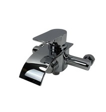 Badewannenarmatur Wasserfall Mischbatterie Badewanne Einhand Aufputz Chrom