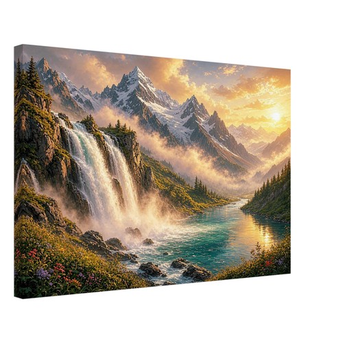 Wasserfall alpen landschaft - alpen,