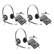 3 X Plantronics HW720 Encorepro Binaural Headset + M22 43596-65 Verstärker