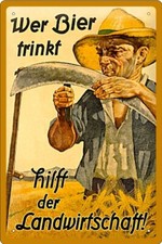Blechschild wer bier trinkt - blechschild,