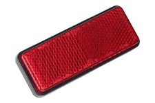 Reflektor mit Schraube Rückstrahler Katzenauge rot rechteckig E-geprüft 90x35mm