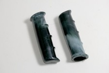 Fahrrad Lenkergriffe Kunststoff grau-grün marmoriert, 22mm, 50er - 70er Jahre