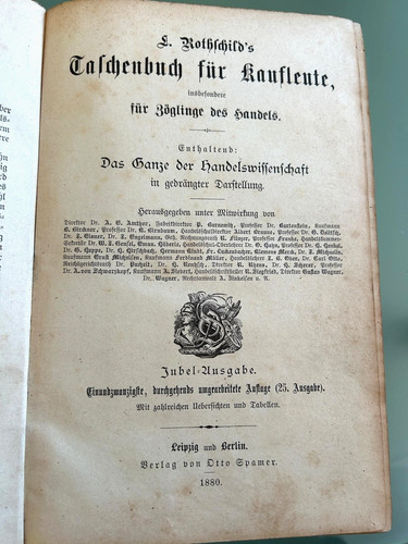 Rothschild taschenbuch für - rothschild's,