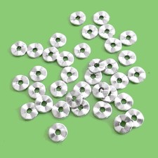 Metallperlen Scheiben 7 mm Farbe Stahl 100 Perlen Spacer nenad-design AN605