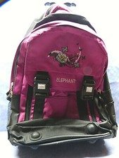 21880. Rucksack Trolly Trolley Schulranzen  schwarz pink  Elephant