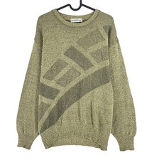 Cosby Vintage Retro 90s Breidhof Grün Pullover Größe Eu 54 UK/US 44