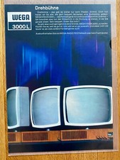 Wega 3000 L Fernseher Original 1966 Vintage Advert Werbung Reklame
