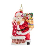 Noble Gems™ Glass Santa With