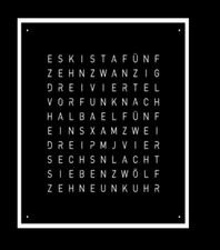 QLockTWO Tischuhr EARTH 13.5