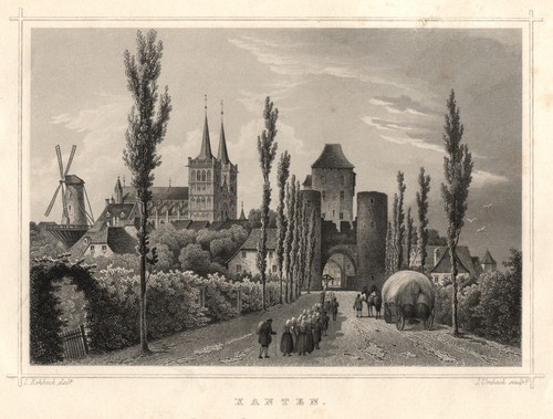 Xanten original stahlstich - xanten,