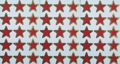 45x sterne rot - 2,2, cm