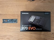 Samsung SSD 970 EVO 250GB, M.2 2280 / M-Key / PCIe 3.0 x4 / 3400MB/​s / 1500MB/s