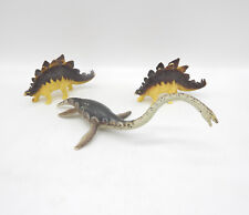 Safari Ltd. 2x Stegosaurus ca. 15 cm (1988) & Elasmosaurus 30 cm (1991)- vintage