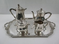 Wiskemann - Art Deko - Kernstück / Kaffeekern / 5 Teile - versilbert