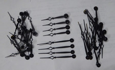 Konvolut-Neue Uhrenzeiger aus Messing in schwarz lackiert (30 Paare)