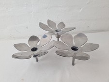 Vintage Ikea Monika Mulder Lotus 3 Edelstahl Blumen Kerzenhalter