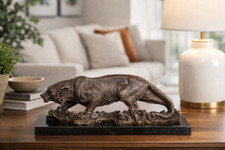 Bronze Skulptur Tiger bei der