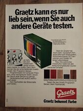 ORIG REKLAME WERBUNG 1971  GRAETZ  Farb- Fernseher