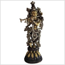 Krishna - Gott der Liebe 51cm 8kg Messing Kupfer Silber Rama Shiva Ganesha Shiva